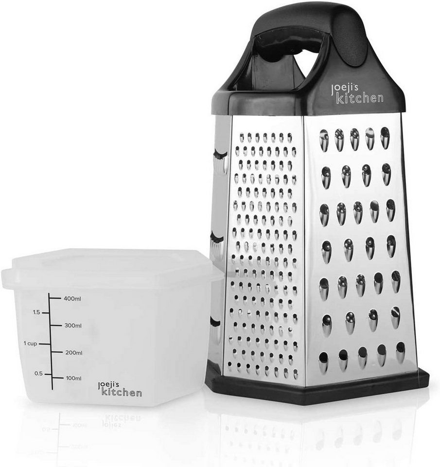 JOEJI’S KITCHEN Gemüsehobel Käsereibe 6seitige Reibe mit Behälter Handreibe Zerkleinerer Edelstahl, Edelstahl, Edelstahl JOEJI’S KITCHEN Gemüsehobel Käsereibe 6seitige Reibe mit Behälter Handreibe Zerkleinerer Edelstahl, Edelstahl, Edelstahl von JOEJI’S KITCHEN