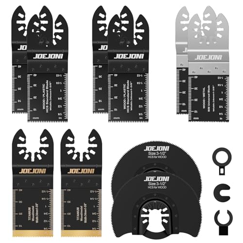 JOEJONI 13 tlg Multitool Sägeblätter Set, Universelles Multitool Zubehör, Oszillierendes Zubehör Set, für Fein Multimaster, Ryobi, Milwaukee, Bosch, Dremel, Dewalt, Rockwell, Makita and More JOEJONI 13 tlg Multitool Sägeblätter Set, Universelles Multitool Zubehör, Oszillierendes Zubehör Set, für Fein Multimaster, Ryobi, Milwaukee, Bosch, Dremel, Dewalt, Rockwell, Makita and More von JOEJONI
