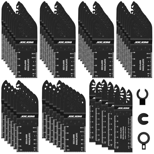 JOEJONI 53tlg Multitool Sägeblätter Set, Universelles Oszillierende Sägeblätter, Multitool Zubehör Set, Oscillating Tool Blades für Fein Multimaster, Milwaukee, Bosch, Dremel, Dewalt, Makita JOEJONI 53tlg Multitool Sägeblätter Set, Universelles Oszillierende Sägeblätter, Multitool Zubehör Set, Oscillating Tool Blades für Fein Multimaster, Milwaukee, Bosch, Dremel, Dewalt, Makita von JOEJONI