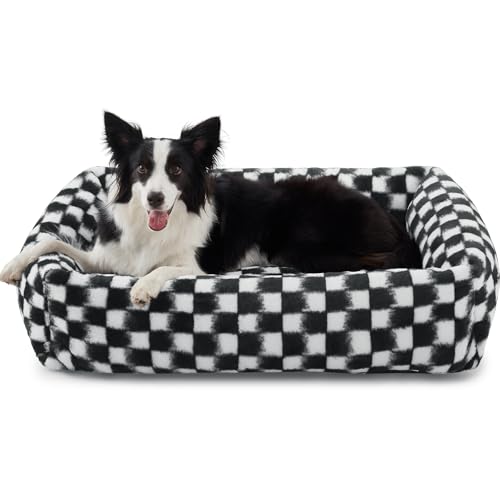 JOEJOY Hundebett, mittelgroße Hunde, waschbar, mittelgroß, mit abnehmbarem Bezug, niedlich, weich, beruhigend, orthopädisch, Welpenbett mit Jacquard-Plüsch, rutschfester Unterseite JOEJOY Hundebett, mittelgroße Hunde, waschbar, mittelgroß, mit abnehmbarem Bezug, niedlich, weich, beruhigend, orthopädisch, Welpenbett mit Jacquard-Plüsch, rutschfester Unterseite von JOEJOY