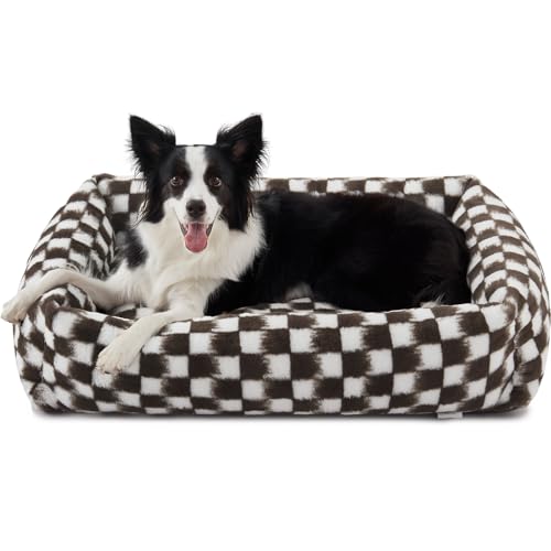 JOEJOY Hundebett, mittelgroße Hunde, waschbar, mittelgroß, mit abnehmbarem Bezug, niedlich, weich, beruhigend, orthopädisch, Welpenbett mit Jacquard-Plüsch, rutschfester Unterseite JOEJOY Hundebett, mittelgroße Hunde, waschbar, mittelgroß, mit abnehmbarem Bezug, niedlich, weich, beruhigend, orthopädisch, Welpenbett mit Jacquard-Plüsch, rutschfester Unterseite von JOEJOY