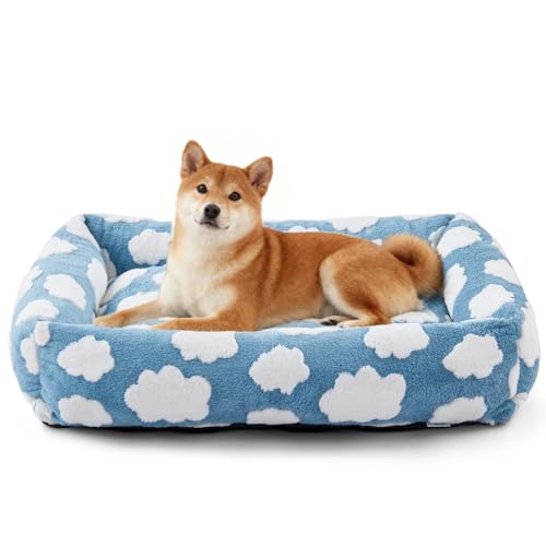 JOEJOY Hundebetten für große Hunde, rechteckig, waschbar, großes Hundebett mit abnehmbarem Reißverschlussbezug, niedlich, weich, beruhigend, orthopädisches Haustierbett mit Jacquard-Plüsch JOEJOY Hundebetten für große Hunde, rechteckig, waschbar, großes Hundebett mit abnehmbarem Reißverschlussbezug, niedlich, weich, beruhigend, orthopädisches Haustierbett mit Jacquard-Plüsch von JOEJOY