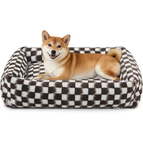 JOEJOY Hundebetten für große Hunde, rechteckig, waschbar, großes Hundebett mit abnehmbarem Reißverschlussbezug, niedlich, weich, beruhigend, orthopädisches Haustierbett mit Jacquard-Plüsch JOEJOY Hundebetten für große Hunde, rechteckig, waschbar, großes Hundebett mit abnehmbarem Reißverschlussbezug, niedlich, weich, beruhigend, orthopädisches Haustierbett mit Jacquard-Plüsch von JOEJOY
