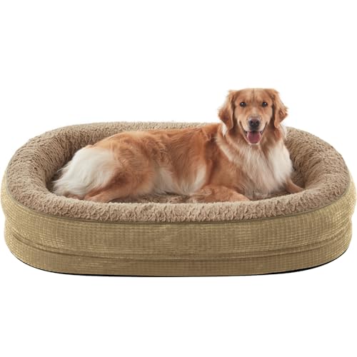 JOEJOY Orthopädisches Hundebett für extra große Hunde, Eierkiste, Memory-Schaum, Haustierbett mit Nackenrolle, wasserdichtes Futter, abnehmbarer, waschbarer Bezug und rutschfester Unterseite JOEJOY Orthopädisches Hundebett für extra große Hunde, Eierkiste, Memory-Schaum, Haustierbett mit Nackenrolle, wasserdichtes Futter, abnehmbarer, waschbarer Bezug und rutschfester Unterseite von JOEJOY