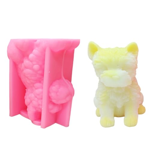 JOERBABU Silikonform, künstlerische Hunde-Silikonform für Kinder, kreative Hunde-Silikonform für handgefertigte Seifen, Kerzen und duftende Geschenke von JOERBABU