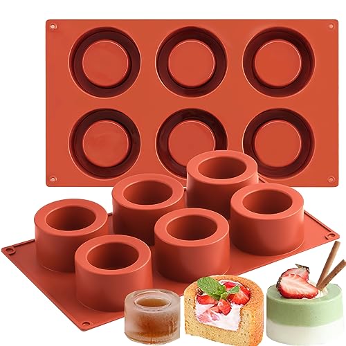 JOERSH 2er-Pack Keks-Schnapsglasform | runde Silikonform für Schokolade/Süßigkeiten/Gelee/Mousse, 6 Mulden, Eisschnapsglasform JOERSH 2er-Pack Keks-Schnapsglasform | runde Silikonform für Schokolade/Süßigkeiten/Gelee/Mousse, 6 Mulden, Eisschnapsglasform von JOERSH