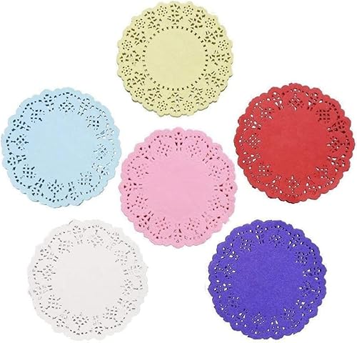 JOFONY 120 Stücke Rund Papierdeckchen,Gemischte Farbe Spitzenpapier Tortenspitze Papier für Papierdeckchen Tassenuntersetzer Papier Geschirrdekoration 3,5 Zoll JOFONY 120 Stücke Rund Papierdeckchen,Gemischte Farbe Spitzenpapier Tortenspitze Papier für Papierdeckchen Tassenuntersetzer Papier Geschirrdekoration 3,5 Zoll von JOFONY