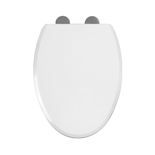 JOFUUM 1 x länglicher WC-Sitz, Schnellverschluss-Scharniere, weiß, ABS, strapazierfähig, löst sich nie wieder WC-Sitze für Erwachsene und Kinder von JOFUUM