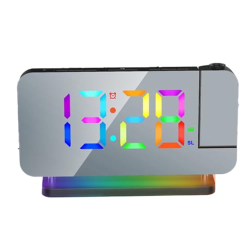 JOFUUM mit FM-Radio-Projektion mit RGB-Licht, LED-Display, Desktop-, Helligkeit einstellbar von JOFUUM