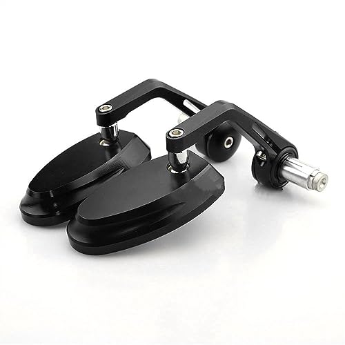 Seitenspiegel 7/8 "22 MM Volle Motorrad Lenker Bar End Rearview Rückansicht Seiten Spiegel Blau Konvexen Glas Für Y&AMAHA MT07 MT09(Black) von JOFWXAQE