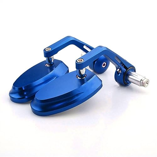 Seitenspiegel 7/8 "22 MM Volle Motorrad Lenker Bar End Rearview Rückansicht Seiten Spiegel Blau Konvexen Glas Für Y&AMAHA MT07 MT09(Blue) von JOFWXAQE