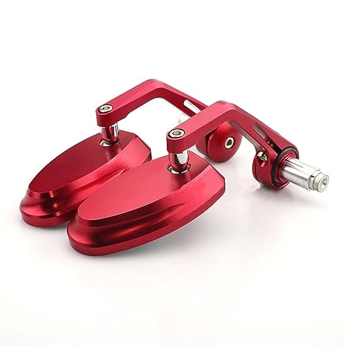 Seitenspiegel 7/8 "22 MM Volle Motorrad Lenker Bar End Rearview Rückansicht Seiten Spiegel Blau Konvexen Glas Für Y&AMAHA MT07 MT09(Red) von JOFWXAQE