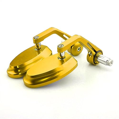 Seitenspiegel 7/8 "22 MM Volle Motorrad Lenker Bar End Rearview Rückansicht Seiten Spiegel Blau Konvexen Glas Für Y&AMAHA MT07 MT09(Yellow) von JOFWXAQE