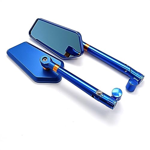 Seitenspiegel 8mm 10mm Motorrad Rückspiegel Für Y&AMAHA FZ1 F&azer FZ6 FZ6R FZ8 XJ6 MT-07 MT-09 X&max MT-07 MT-09(Blue) von JOFWXAQE