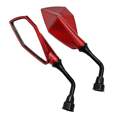 Seitenspiegel Für 10mm Motorrad Rückspiegel Linken Und Rechten Spiegel Für R1200R R1200GS F800GS G310R F650GS F700GS F800R G450X(Red) von JOFWXAQE
