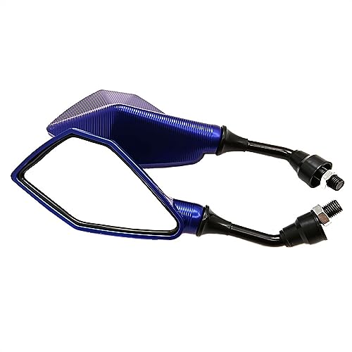 Seitenspiegel Für 10mm Motorrad Rückspiegel Linken Und Rechten Spiegel Für Z125 Z250 Z300 Z750 Z750R Z800 Z900 Z1000(Blue) von JOFWXAQE