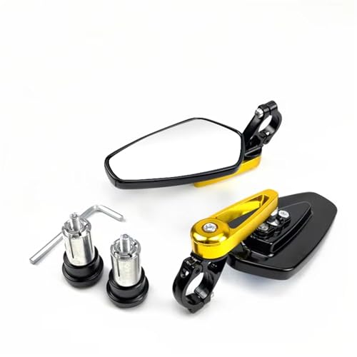 Seitenspiegel Für 7/8" (ca. 22 Mm) Lenkerende Mit Standard-Lenkerendeneinsatz. Motorrad-Rückspiegel(A1) von JOFWXAQE