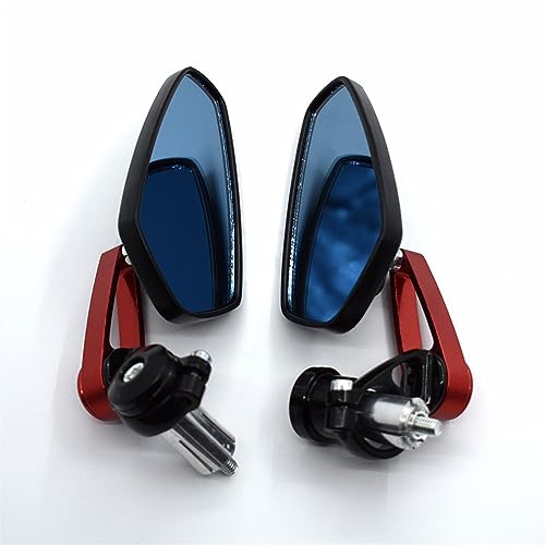 Seitenspiegel Für 7/8 "" 22mm Lenker Motorrad Bar End Spiegel Motorrad Spiegel Für Y&AMAHA MT07 FZ07 MT-07 FZ-07(Red) von JOFWXAQE