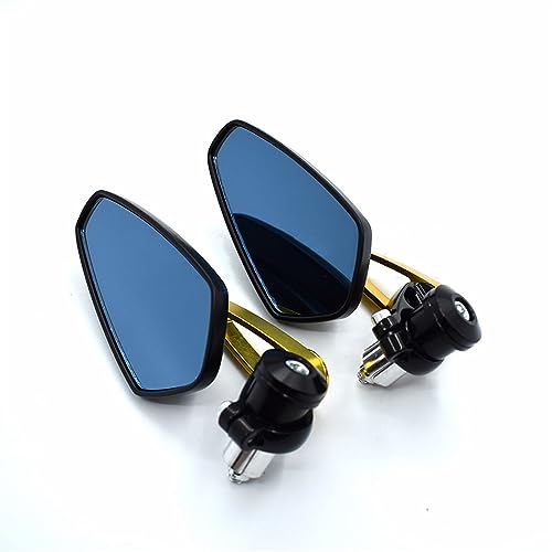 Seitenspiegel Für 7/8 "" 22mm Lenker Motorrad Bar End Spiegel Motorrad Spiegel Für Y&AMAHA MT07 FZ07 MT-07 FZ-07(Yellow) von JOFWXAQE