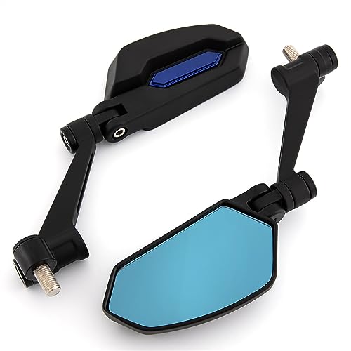 Seitenspiegel Für GSF1250 GSF600 Für Gladius SFV650 SV650 SV1000 GSR600 Motorrad Spiegel Seite Rückspiegel(Blue) von JOFWXAQE