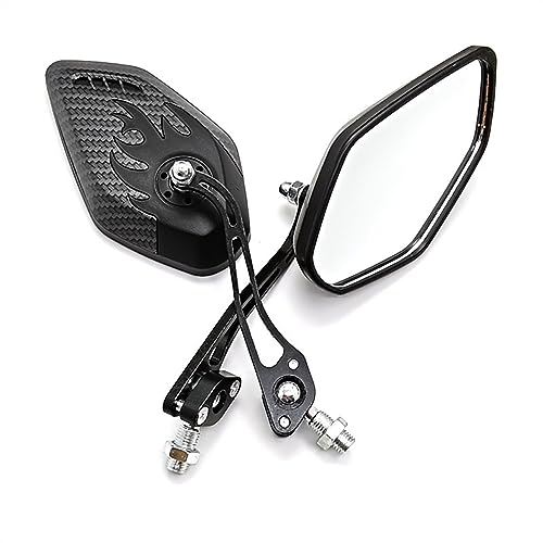 Seitenspiegel Motorrad 8MM 10MM Schrauben Rückspiegel Mit Für Z125 Z250 Z300 Z750 Z750R Z800 Z900 Z1000(Titanium) von JOFWXAQE