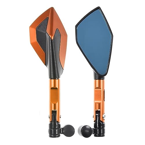 Seitenspiegel Motorrad 8MM 10MM Spiegel Rück Anti-glare Seite Rückspiegel Für 700 CL-X 700 C-LX CLX 700CLX CLX700 CF700CLX(Orange) von JOFWXAQE