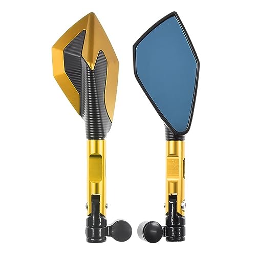Seitenspiegel Motorrad 8MM 10MM Spiegel Rück Anti-glare Seite Rückspiegel Für 700 CL-X 700 C-LX CLX 700CLX CLX700 CF700CLX(Yellow) von JOFWXAQE