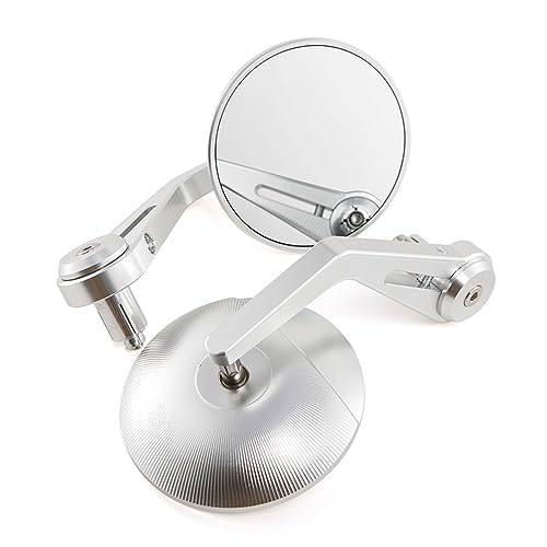 Seitenspiegel Motorrad Bar End Spiegel Rückansicht Spiegel Für 7/8 "22mm Für Für N&INJA 400 Z650 Z750 Z800 Z900(Silver) von JOFWXAQE