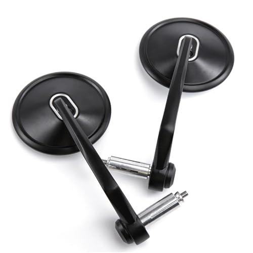 Seitenspiegel Motorrad Lenker Rückspiegel Moto Rückansicht Seite 7/8 "Heavy Duty Bar End Spiegel Für Roller Für von JOFWXAQE