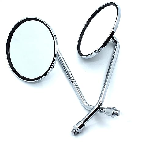 Seitenspiegel Motorrad-Rückseitenspiegel, 10 Mm, Motorrad-Rückspiegel Für Y&AMAHA YZF R1 R6 R6S YZF-R25 YZF-R3 YZF R125 YZF-R5(Chrome 8MM) von JOFWXAQE