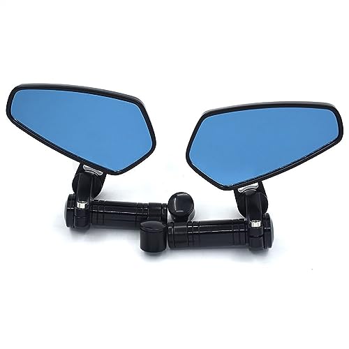 Seitenspiegel Motorrad-Rückspiegel, Blau, Blendfrei, Konvexer Spiegel, Für Y&AMAHA MT-01 MT-03 MT-07 MT-09/SR/FZ-07 FZ-09 MT-10(Black) von JOFWXAQE