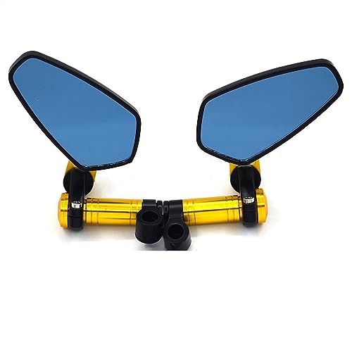 Seitenspiegel Motorrad-Rückspiegel, Blau, Blendfrei, Konvexer Spiegel, Für Y&AMAHA MT-01 MT-03 MT-07 MT-09/SR/FZ-07 FZ-09 MT-10(Yellow) von JOFWXAQE