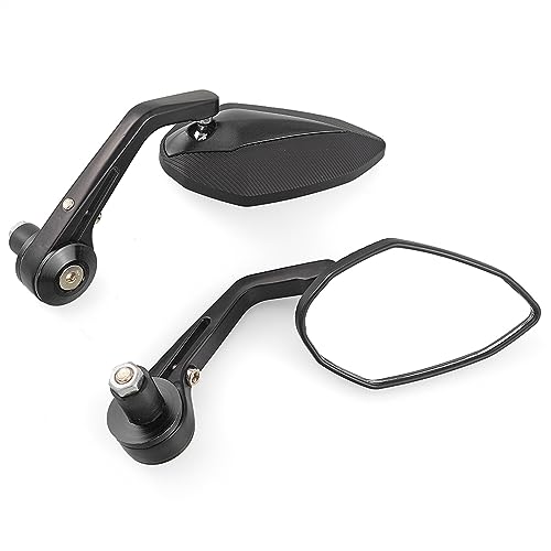 Seitenspiegel Motorrad Spiegel Lenker Seite Bar Ends Spiegel Für Y&AMAHA R6 R1 MT 09 Für T&MAX Für X&max WR 125 250 Für 690 125 200 390(Black) von JOFWXAQE