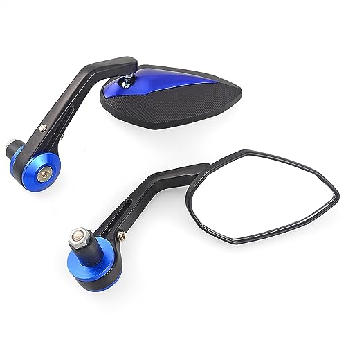 Seitenspiegel Motorrad Spiegel Lenker Seite Bar Ends Spiegel Für Y&AMAHA R6 R1 MT 09 Für T&MAX Für X&max WR 125 250 Für 690 125 200 390(Blue) von JOFWXAQE