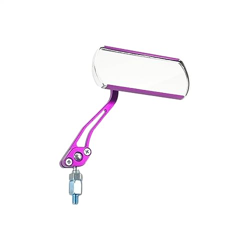 Seitenspiegel Motorrad- Und Fahrrad-Rückspiegel, Reflektor, Rechteckiger Weitwinkelspiegel Für 22-mm-Lenker(Purple) von JOFWXAQE
