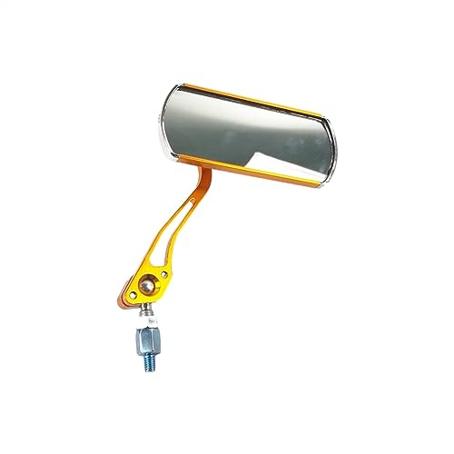 Seitenspiegel Motorrad- Und Fahrrad-Rückspiegel, Reflektor, Rechteckiger Weitwinkelspiegel Für 22-mm-Lenker(Yellow) von JOFWXAQE