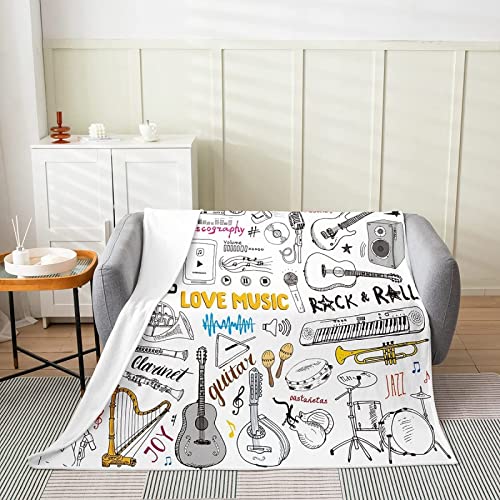 Kuscheldecke 80x150 Rock-Instrument, Flanell Fleecedecke 3D Thema Musik Weiche und Warme Decke, als Sofadecke Wohndecke Tagesdecke Wolldecken, für Kinder Erwachsene Kuscheldecke 80x150 Rock-Instrument, Flanell Fleecedecke 3D Thema Musik Weiche und Warme Decke, als Sofadecke Wohndecke Tagesdecke Wolldecken, für Kinder Erwachsene von JOGAMA