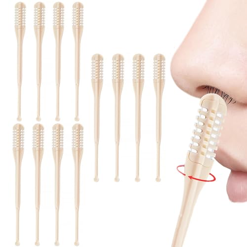 2025 Neu Manueller Rotierender 2 in 1 Nasenhaarreiniger und Trimmer, Abwaschbar Nasenhaartrimmer Nasenhaarschneider, Tragbarer manueller Nasenrasierer für Frauen Männer (12) von JOHNBOLIN