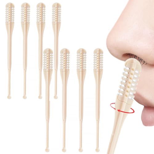2025 Neu Manueller Rotierender 2 in 1 Nasenhaarreiniger und Trimmer, Abwaschbar Nasenhaartrimmer Nasenhaarschneider, Tragbarer manueller Nasenrasierer für Frauen Männer (8) von JOHNBOLIN