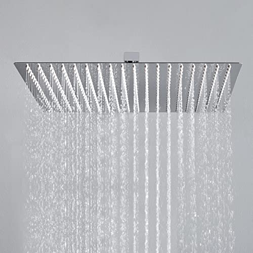 JOHO 304Edelstahl Duschkopf Regendusche Kopfbrause mit Anti-Kalk-Düsen, groß 40cm Einbauduschkopf 40x40cm Chrom JOHO 304Edelstahl Duschkopf Regendusche Kopfbrause mit Anti-Kalk-Düsen, groß 40cm Einbauduschkopf 40x40cm Chrom von JOHO