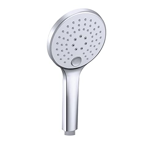 JOHO Handbrause Duschkopf mit 3 Strahlarten, Runde Duschbrause aus ABS, Regen Brausekopf mit Antikalk-Funktion Chrom JOHO Handbrause Duschkopf mit 3 Strahlarten, Runde Duschbrause aus ABS, Regen Brausekopf mit Antikalk-Funktion Chrom von JOHO