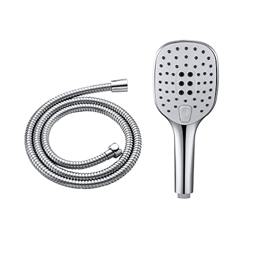 JOHO Quadratisch Handbrause mit Schlauch 3 Strahlarten Duschbrause Brauseschlauch Brausekopf Duscharmaturen150cm JOHO Quadratisch Handbrause mit Schlauch 3 Strahlarten Duschbrause Brauseschlauch Brausekopf Duscharmaturen150cm von JOHO