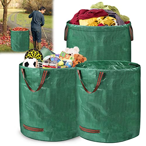 JOIEYOU 3X Gartensack Laubsack Gartenabfallsack Stabil mit Griffen 272L von JOIEYOU