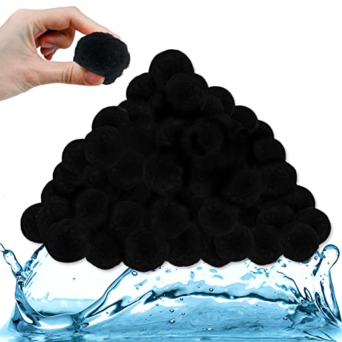 JOIEYOU Filter Balls Filterbälle für Sandfilteranlagen Filterpumpe Pool Zubehör 2800g Schwarz von JOIEYOU