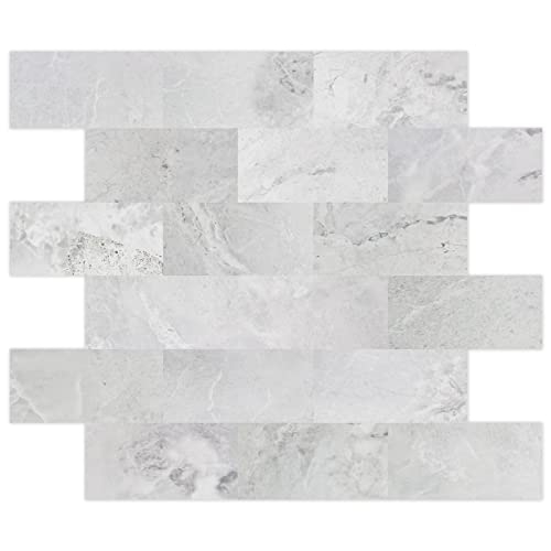 JOIEYOU Fliesenaufkleber, 10 Stück Klebefliesen Holztextur, Peel and Stick Tiles Wandfliesen Selbstklebend für Küchen Bad – Textur F, 34x29 cm von JOIEYOU