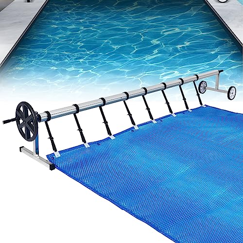 JOIEYOU Pool Aufroller Premium, Aufrollsysteme für Poolfolien, Aufrollsystem Poolaufroller für Solarabdeckung inkl. Bänder, Aufrollvorrichtung für Aufroller Poolabdeckung, Pool Zubehör, 3-5.7m von JOIEYOU