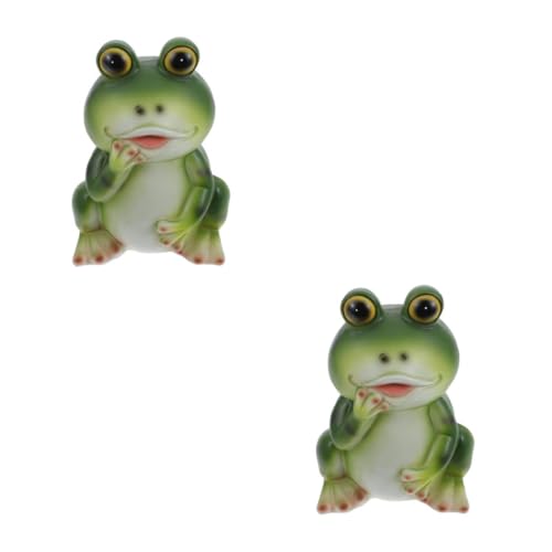 JOINPAYA 2 Stück Solar Tierfigur Solarbetriebene Gartenleuchte Froschform Dekorative Außenbeleuchtung für Garten und Wasserdichtes Resindekor für Stimmungsvolle Abende von JOINPAYA