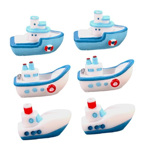 JOINPAYA 1 Satz Boot Figuren Teiliges Resin Deko Boot Modell Im Mediterranen Für DIY Strand Mikrolandschaften Und Raumdekoration 6 Stück von JOINPAYA