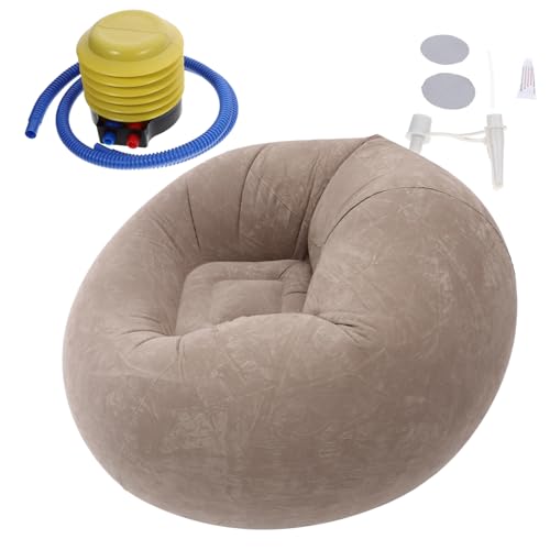 JOINPAYA 1Satz Tragbares Aufblasbares Lazy Couch Sofa für Außenbereich Faltbares Luftsofa mit Bequemer Rückenlehne für Wohnzimmer Schlafzimmer und Spielzimmer Pumpe von JOINPAYA