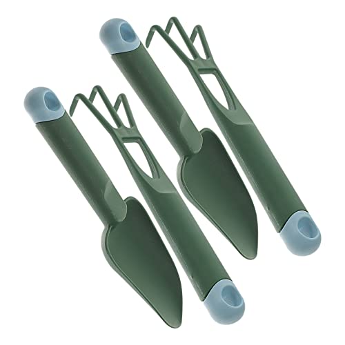 JOINPAYA 2 Sätze Gartenwerkzeug Set Kunststoff Teiliges Handteller und Rechen Set mit Ergonomischen Griffen für Bonsai und Gemüseanbau für Gartenliebhaber von JOINPAYA